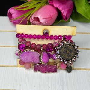 Hot Pink Keep It Gypsy LV Upcycled Bracelet Stacker! NEW! 🩷🩷
